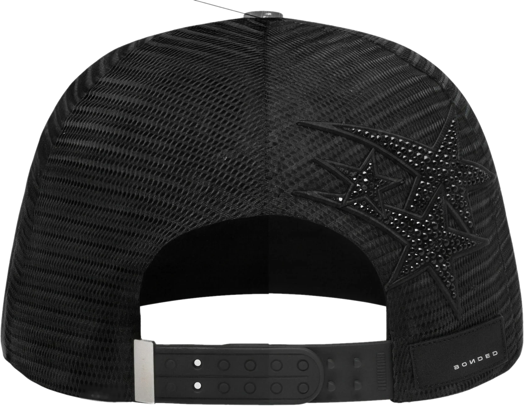 Snapback closure with the metal slider