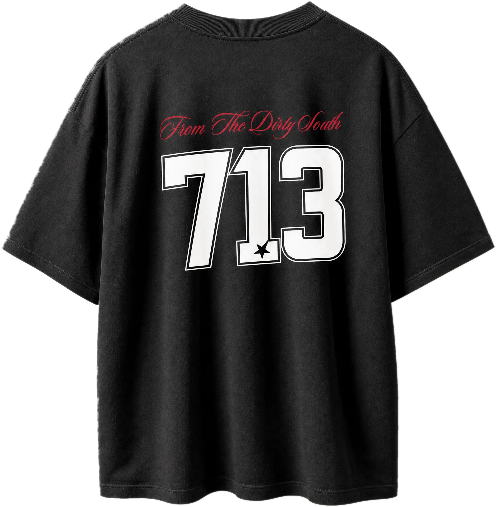 713 heavyweight tee, back print, From The Dirty South
